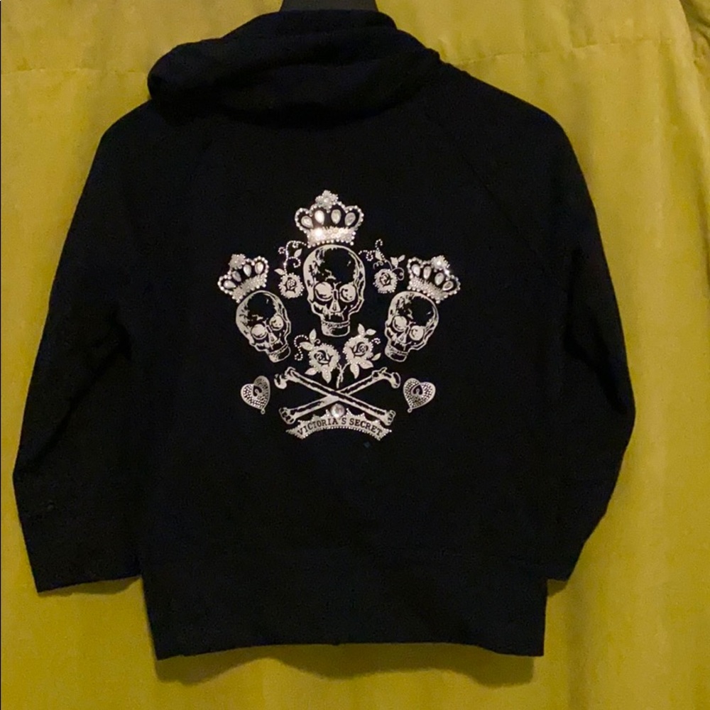 BLING Victoria’s Secret Skull Hoodie 3/4 Sleeves